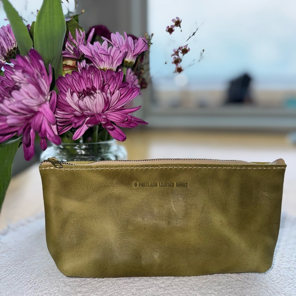 Portland Leather Goods Olive Green Pouch